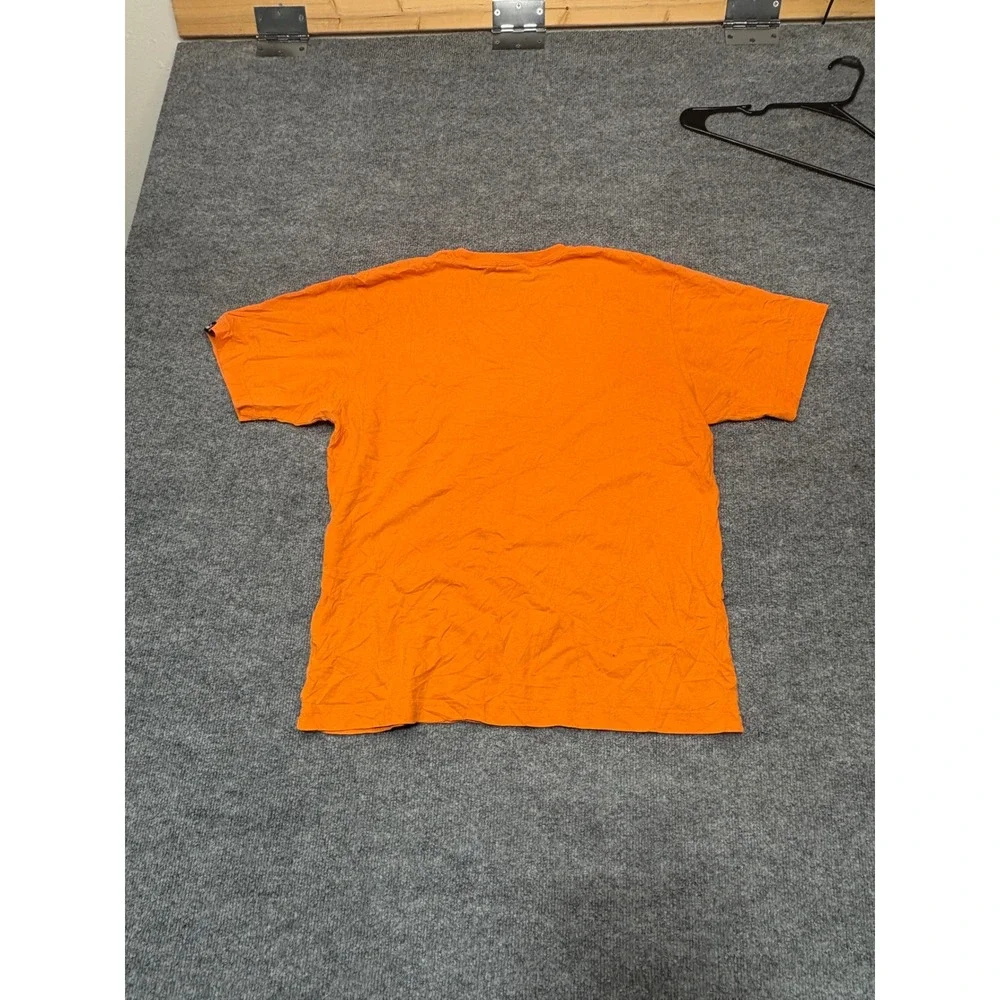 Puma Mens Graphic Logo T-Shirt Orange Cotton Short Sleeve‎ Tee Size Medium M